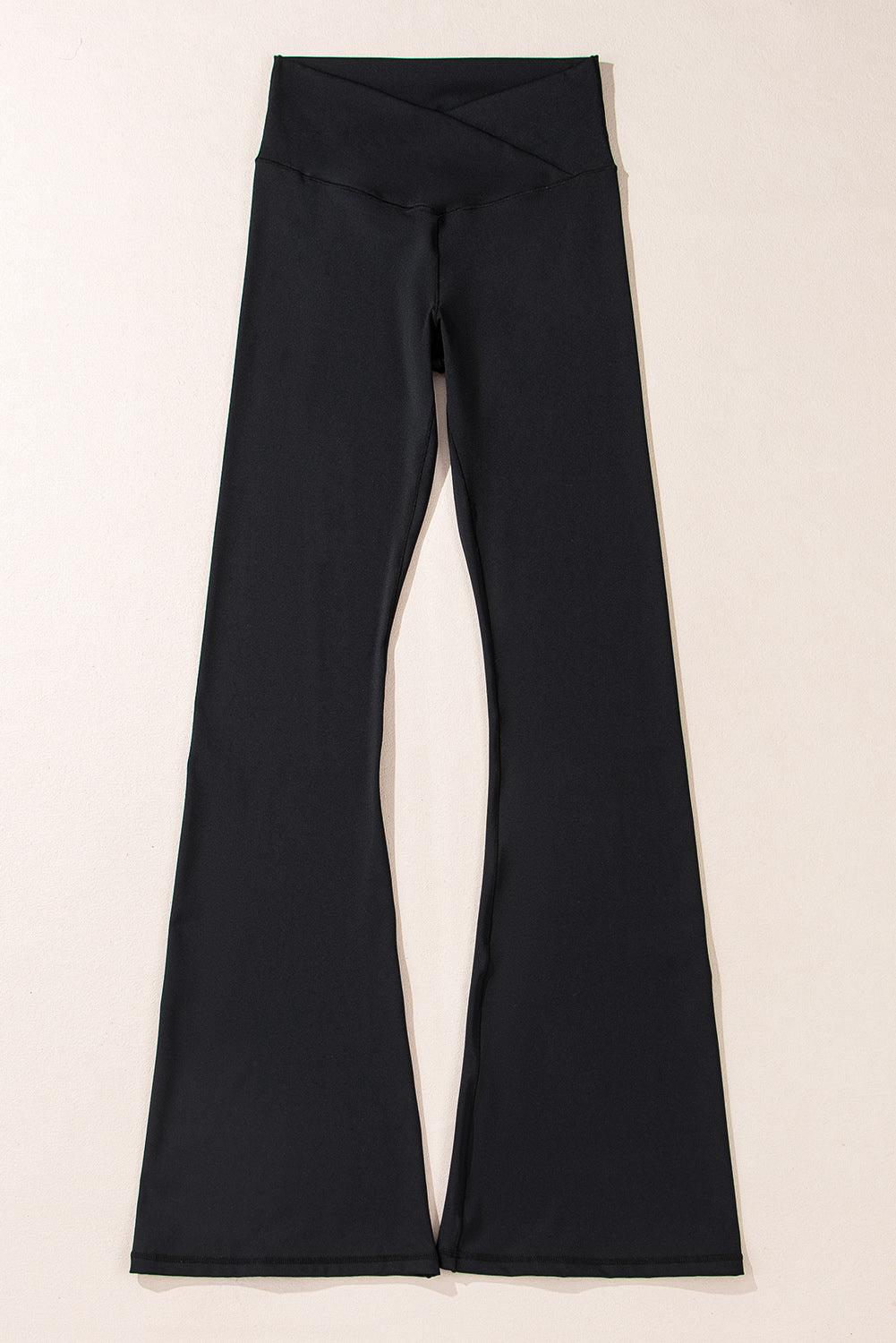 Black V Shape High Waist Flared Leggings image 4