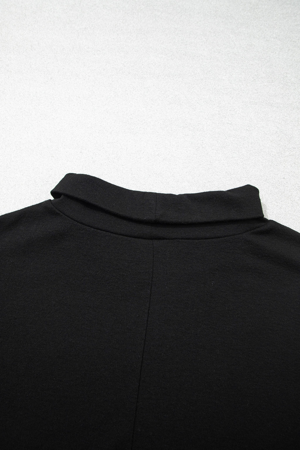 Black High Neck Long Sleeve Top