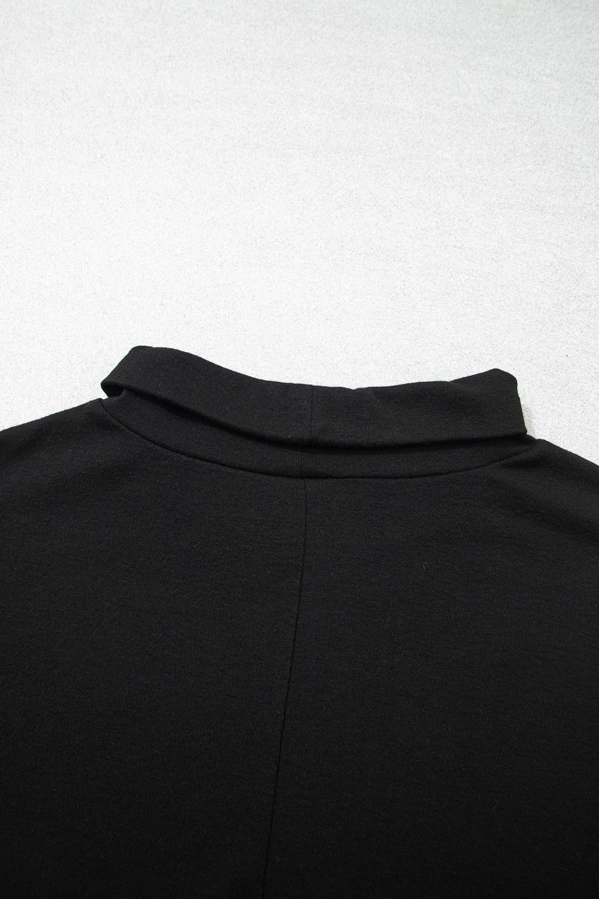 Black High Neck Long Sleeve Top