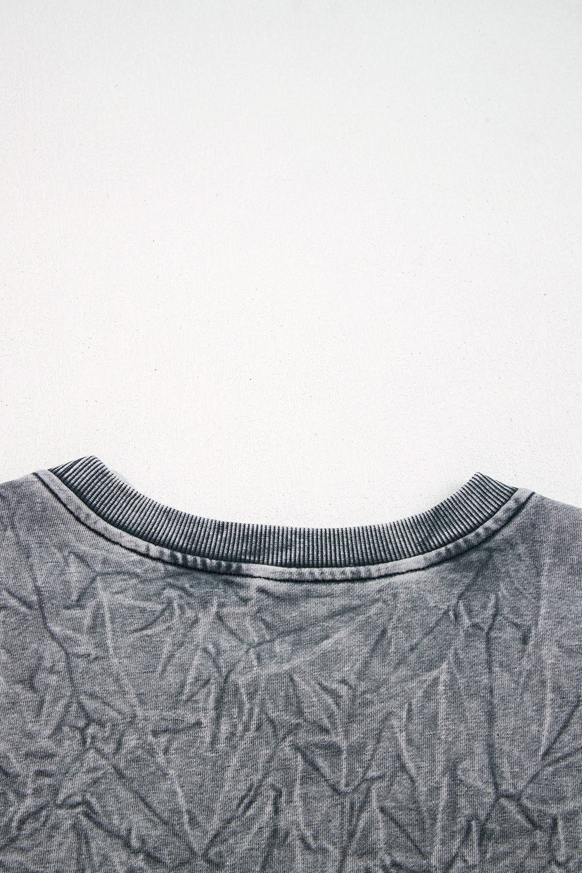 Mineral Red saved by grace Letter Embroidery Mineral Wash Loose Sweatshirt
