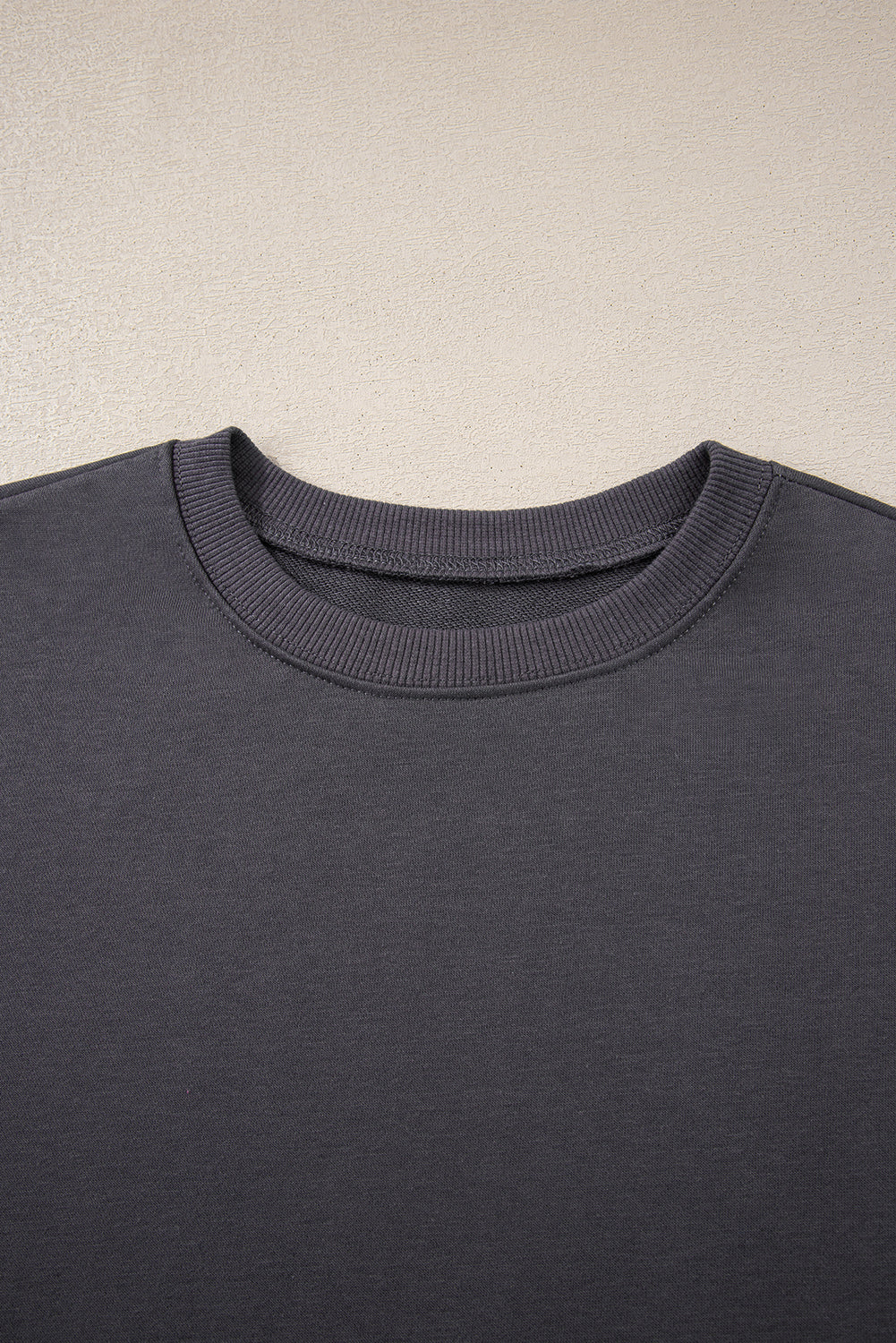 Navy Blue Varsity Striped Detail Drop Shoulder Oversized Sweatshirt