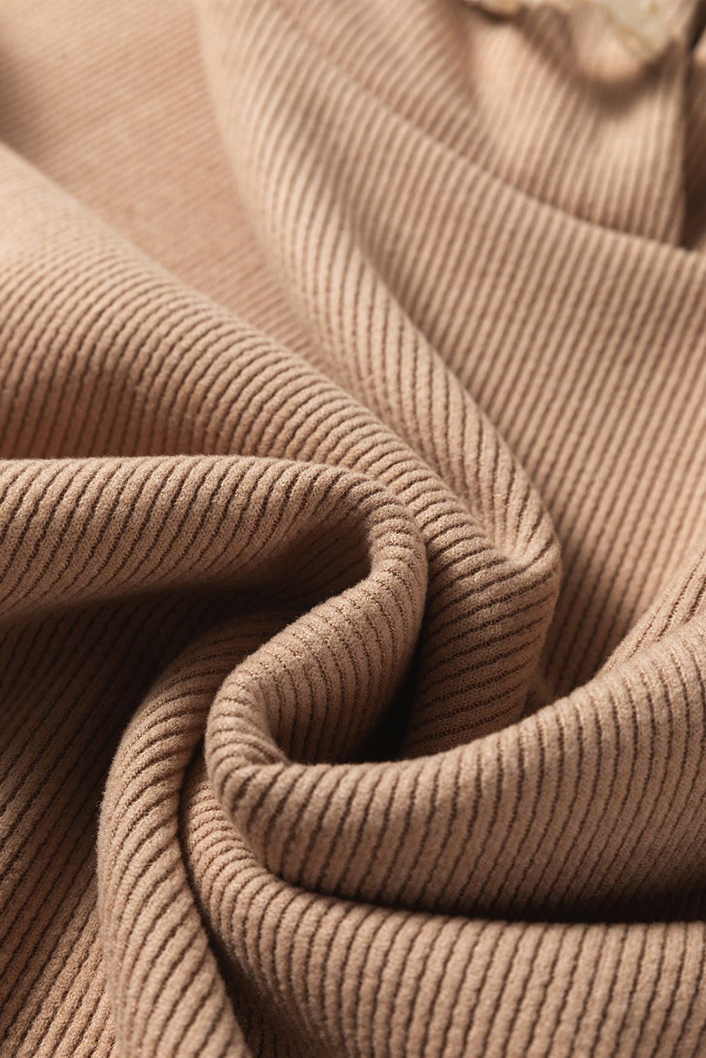 Parchment Leopard Drawstring Pullover Hoodie and High Waist Pants Corduroy Suit