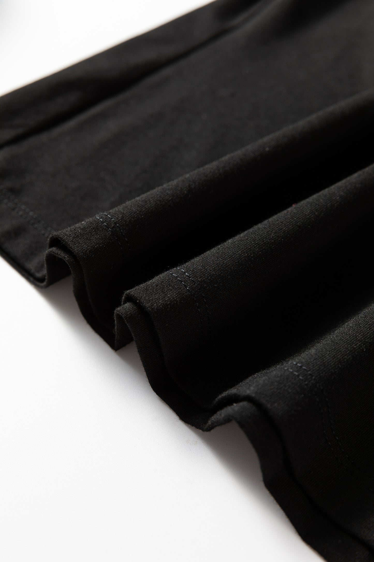 Black Slim Fit High Neck Long Sleeve Basic Top