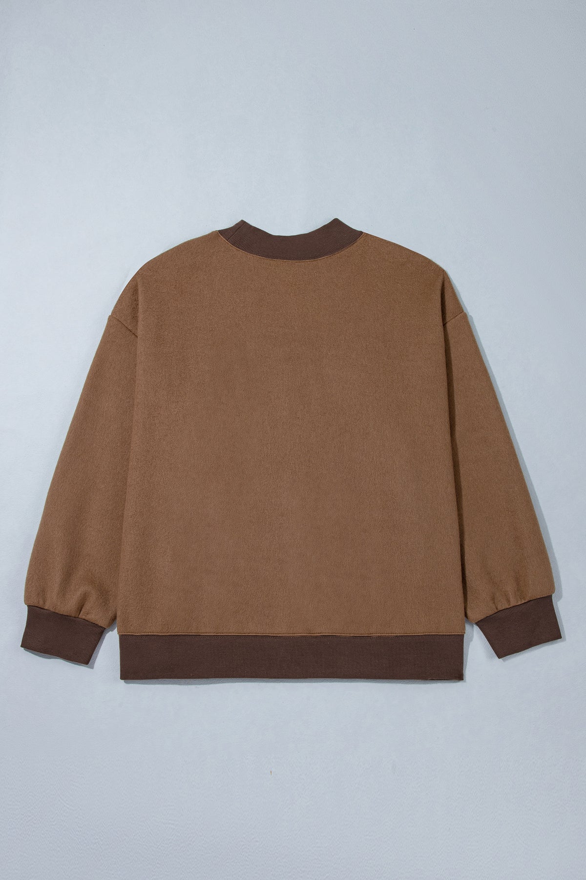 Coffee Letter Print Oversized Loose Fit Long Sleeve Plus Size Sweatshirt