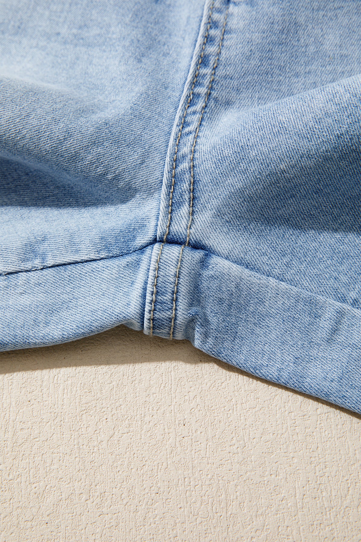 Myosotis Raw Hem Turnup Loose Ankle-length Jeans