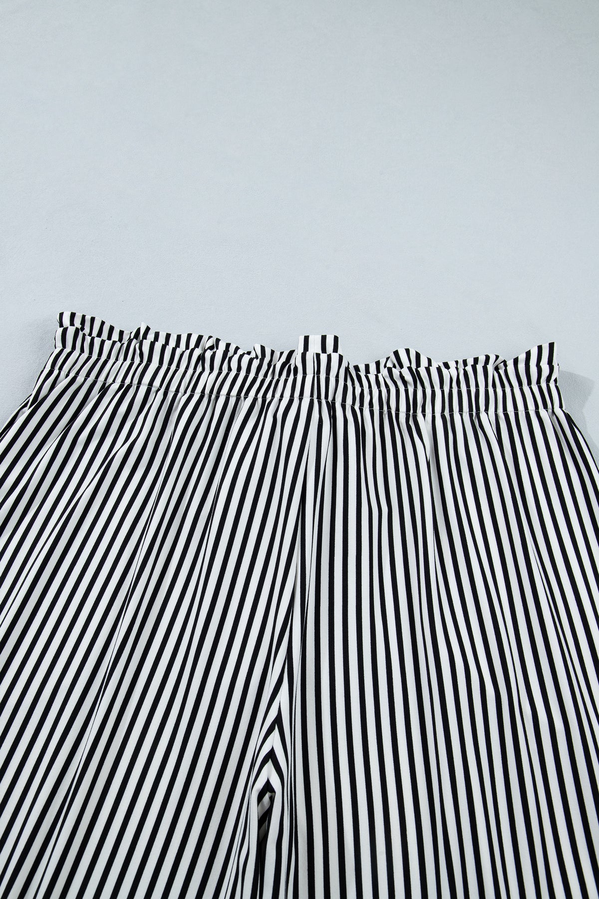Black Stripe Plus Size Loose Straight Casual Pants