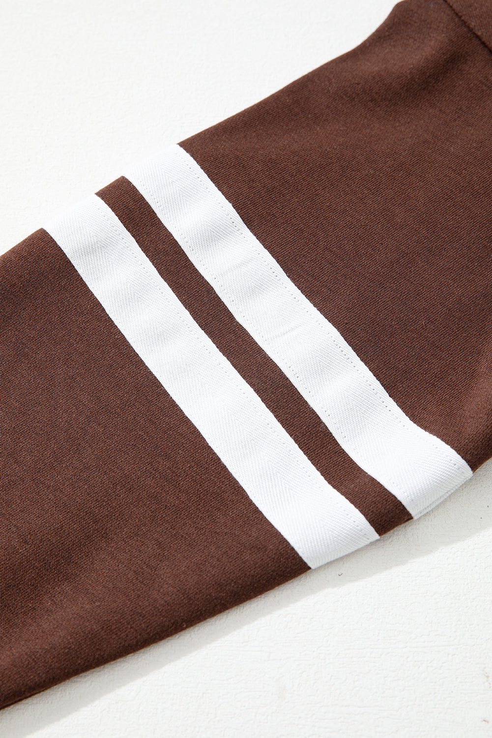 Navy Blue Varsity Striped Detail Drop Shoulder Oversized Sweatshirt