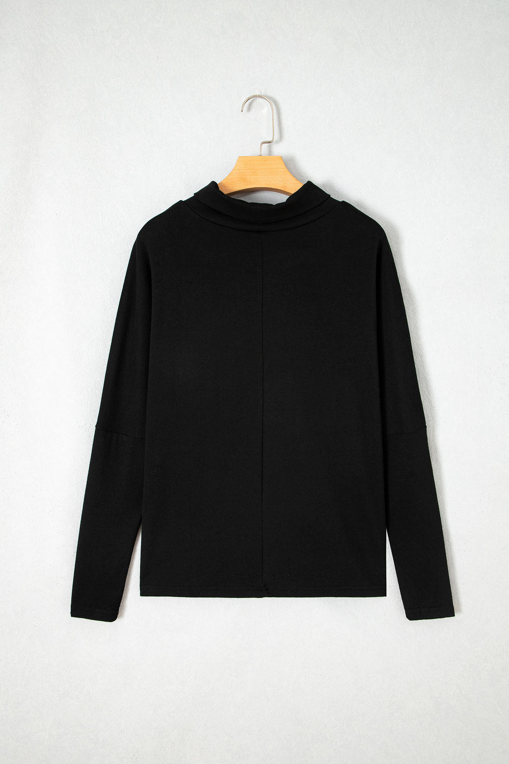 Black High Neck Long Sleeve Top