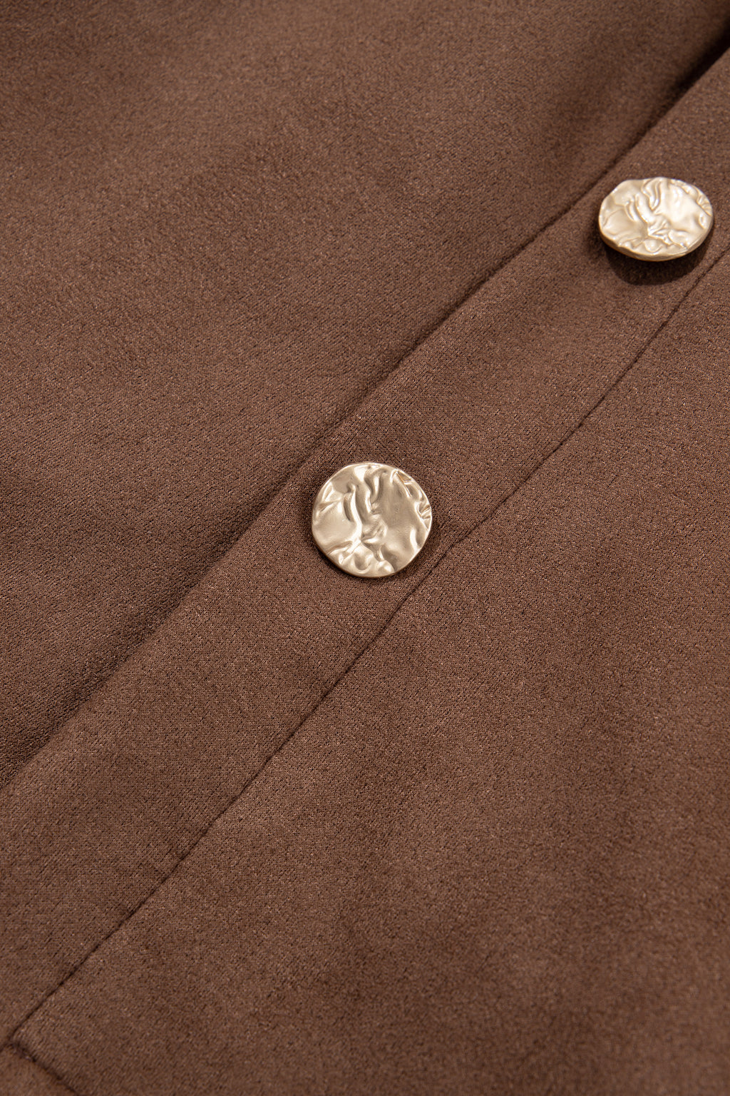 Dark Khaki Gold Button Asymmetric Wrapped Detail Mini Skirt