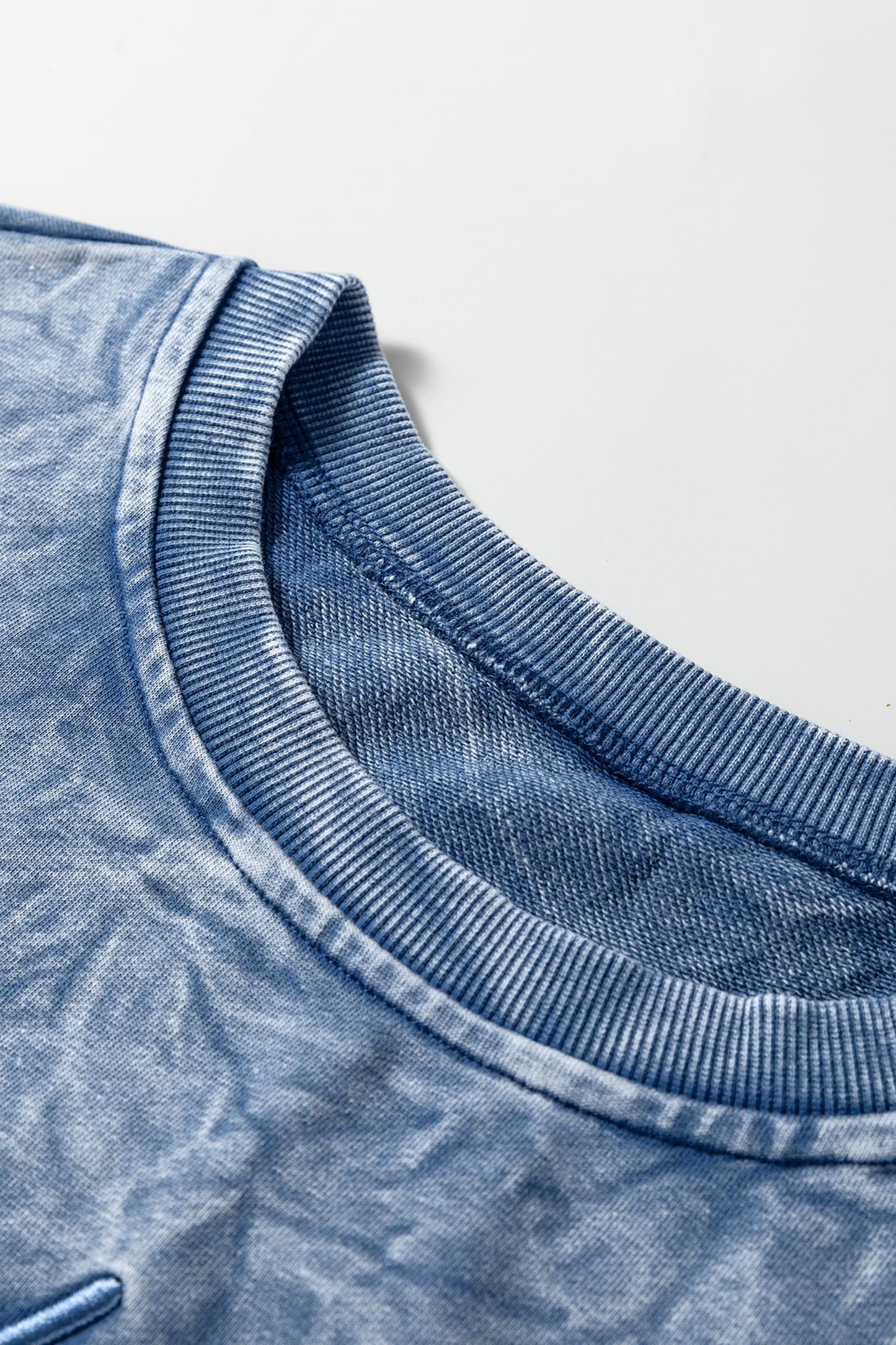 Mineral Red saved by grace Letter Embroidery Mineral Wash Loose Sweatshirt