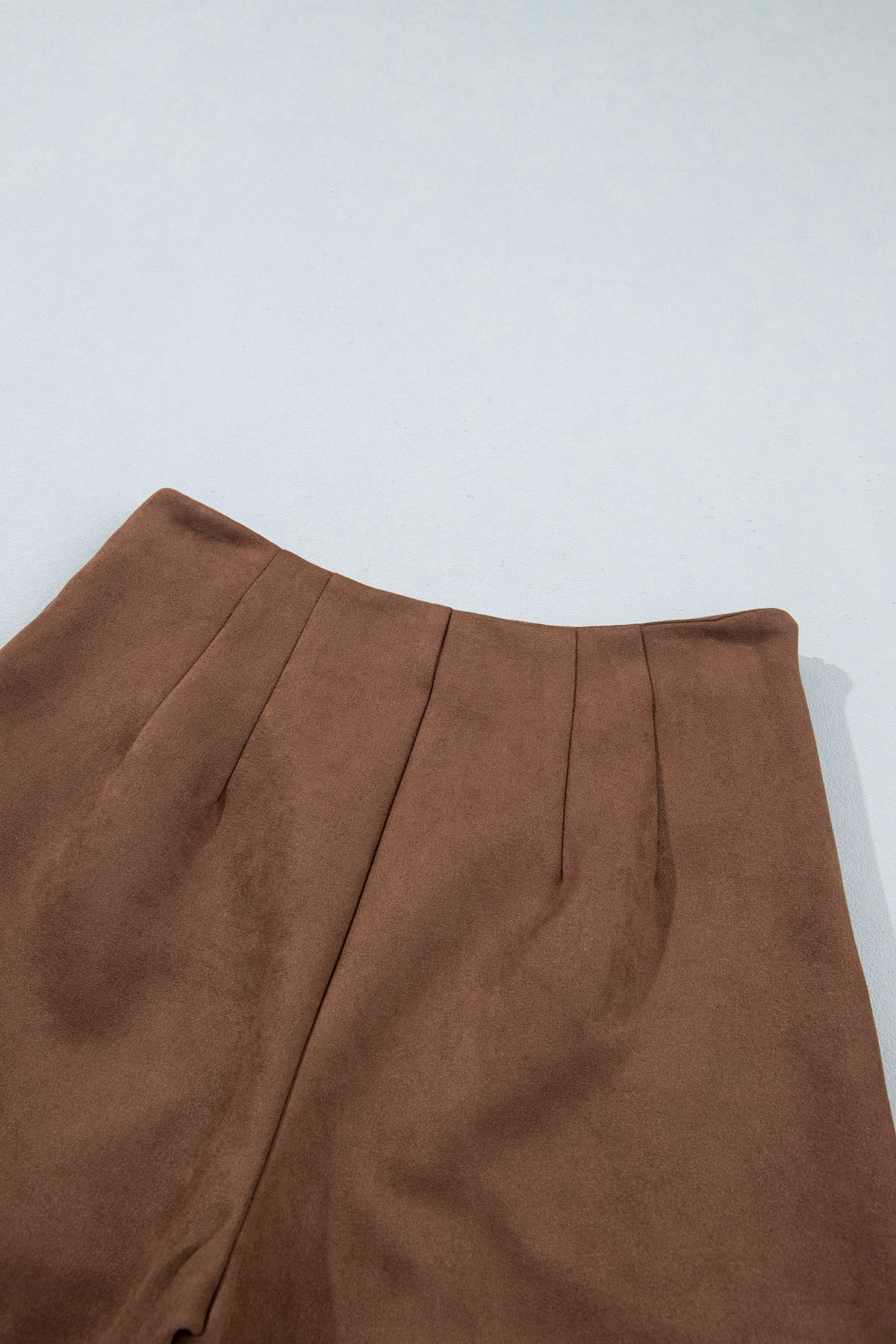 Dark Khaki Gold Button Asymmetric Wrapped Detail Mini Skirt