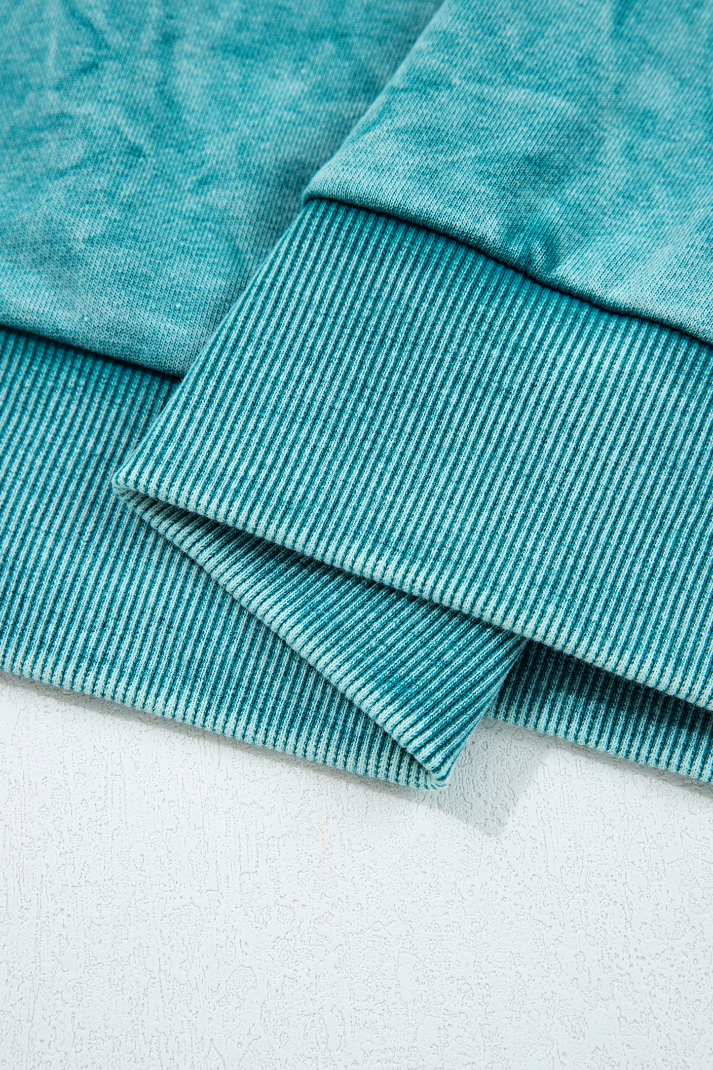 Mineral Red saved by grace Letter Embroidery Mineral Wash Loose Sweatshirt