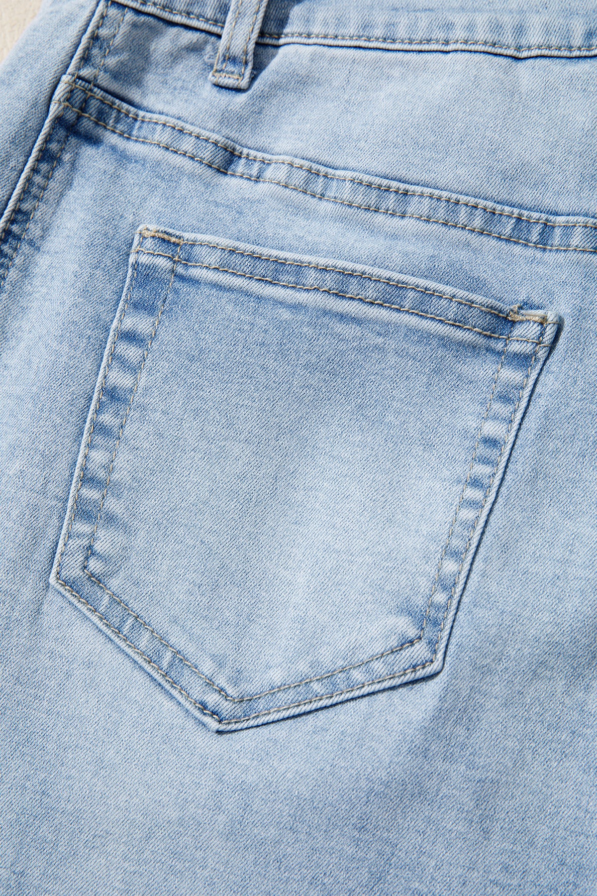 Myosotis Raw Hem Turnup Loose Ankle-length Jeans