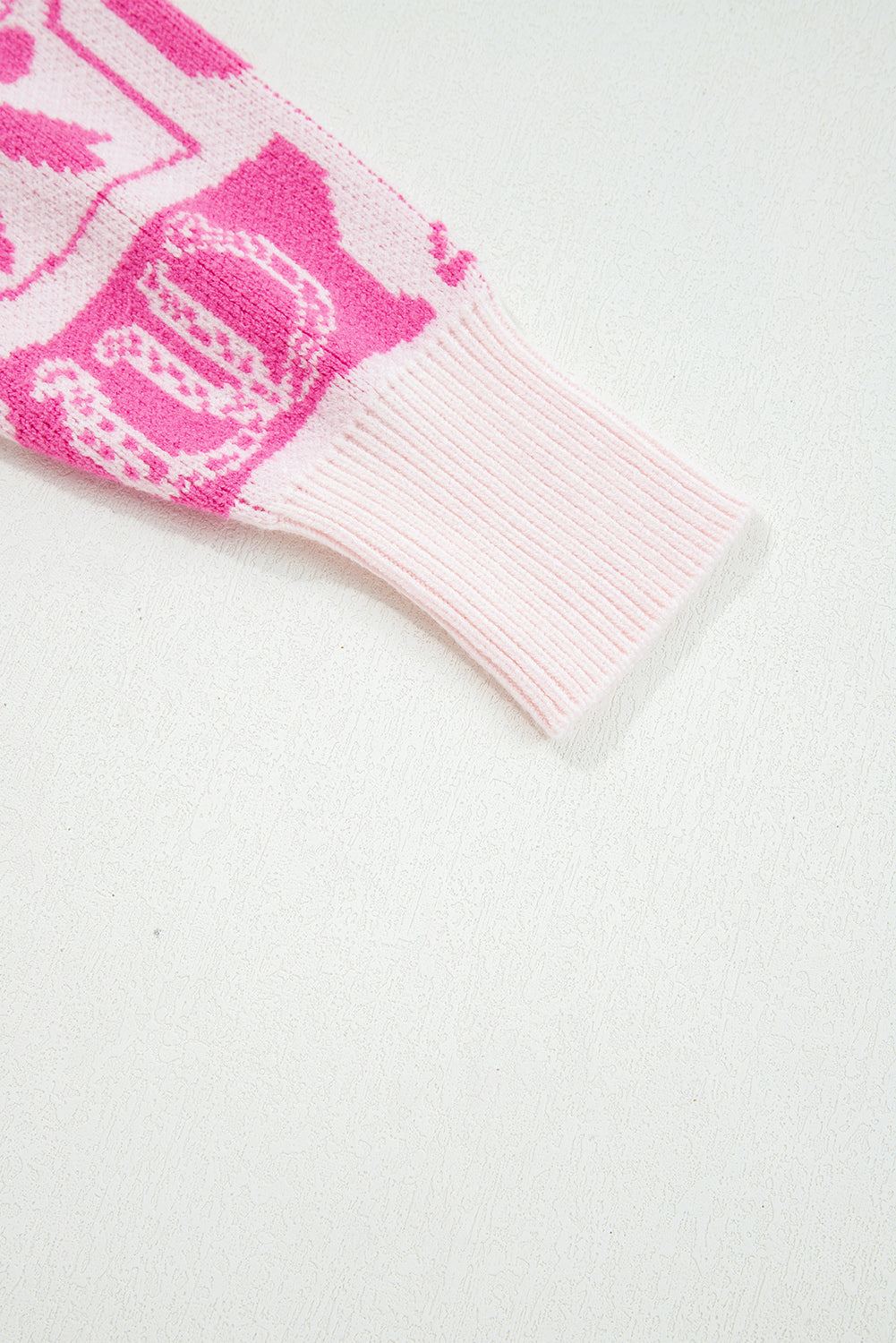 Black Bows & Horseshoes Pattern Western Fashion Print Sweater