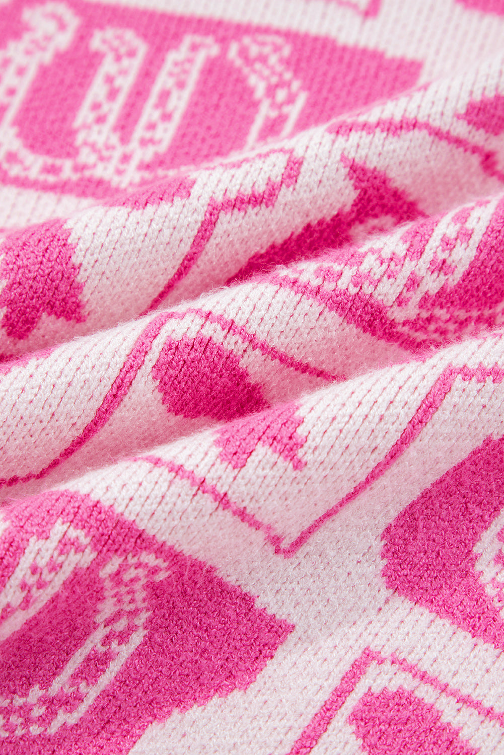 Black Bows & Horseshoes Pattern Western Fashion Print Sweater