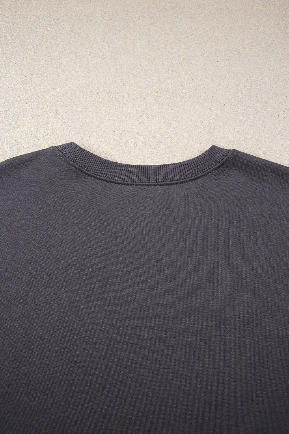 Navy Blue Varsity Striped Detail Drop Shoulder Oversized Sweatshirt